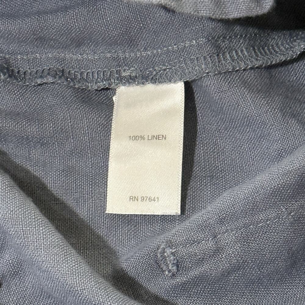 J. Jill Pure Jill Blue 100% Linen Shorts S Pull On Elastic Waist Slash Pockets - Picture 3 of 8